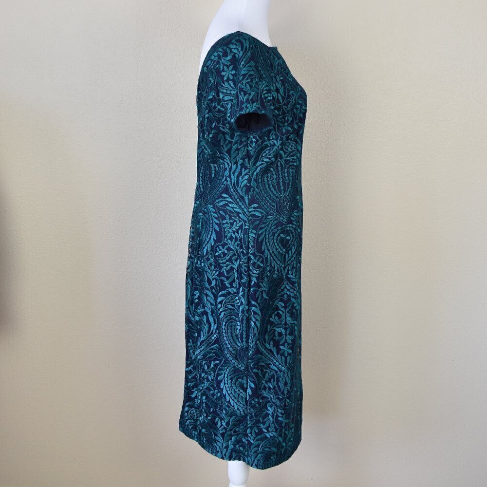 JS Collections Embroidered Cocktail Midi Dress 6 - Picture 6 of 9